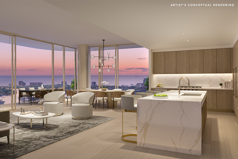 Andare Residences by Pininfarina Fort Lauderdale, Roof Deck Terrace View - - The CJ Mingolelli Team at Douglas Elliman Real Estate