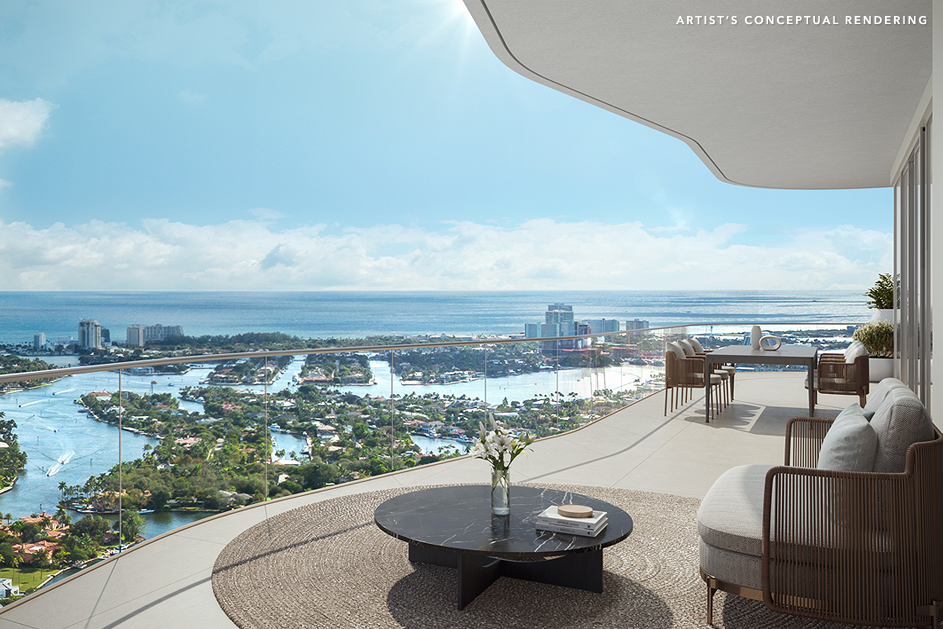 Andare Residences by Pininfarina Fort Lauderdale, Roof Deck Terrace View - - The CJ Mingolelli Team at Douglas Elliman Real Estate