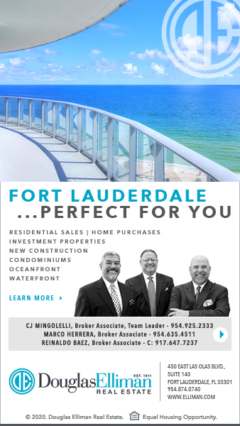 Fort Lauderdale Ad for The CJ Mingolelli Team at Douglas Elliman Real Estate